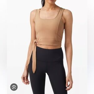 NWT Lululemon Get Centered Wrap Tank in Beech Wood